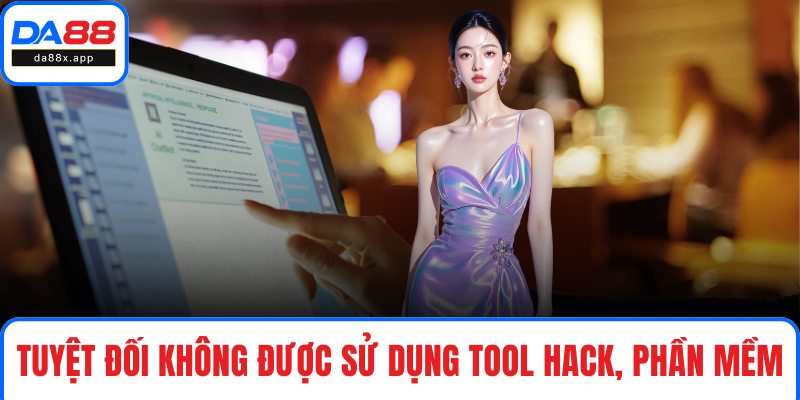 Tuyệt đối không được sử dụng tool hack, phần mềm